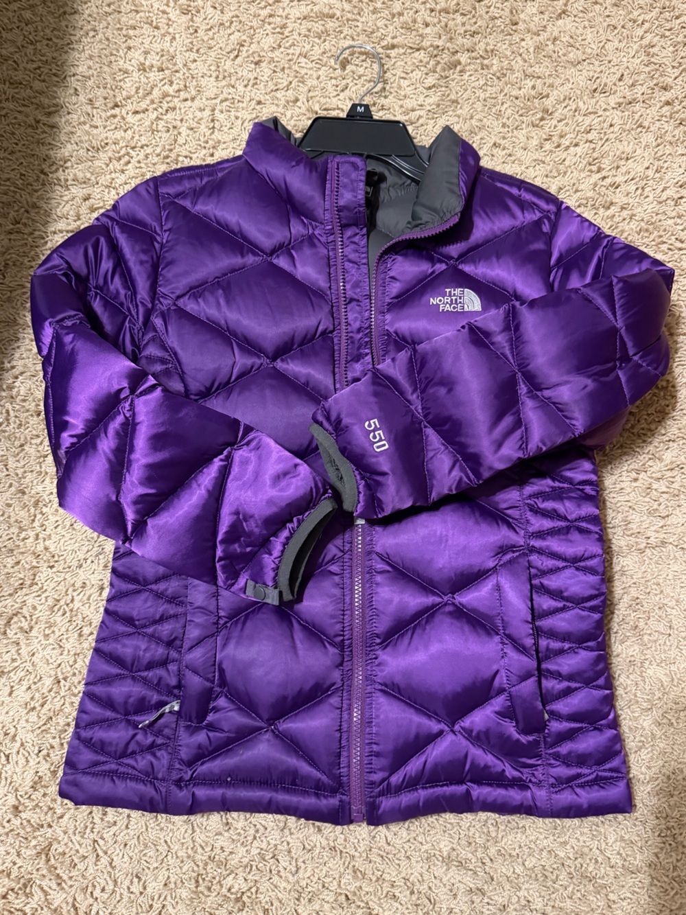 The North Face Kids Purple Quilted Puffer Jacket